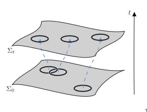 The topological evolution of B field